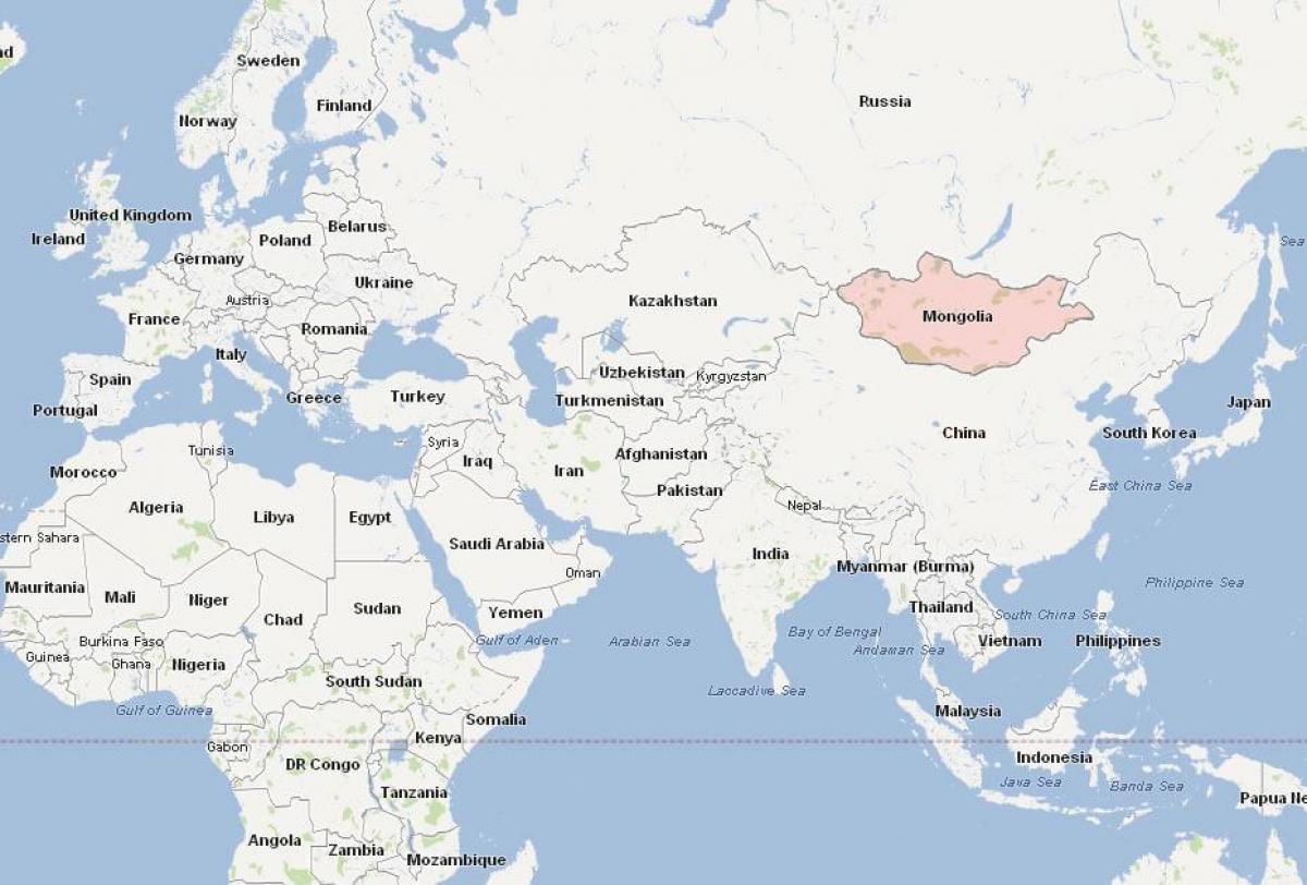 karta över Mongoliet karta asien