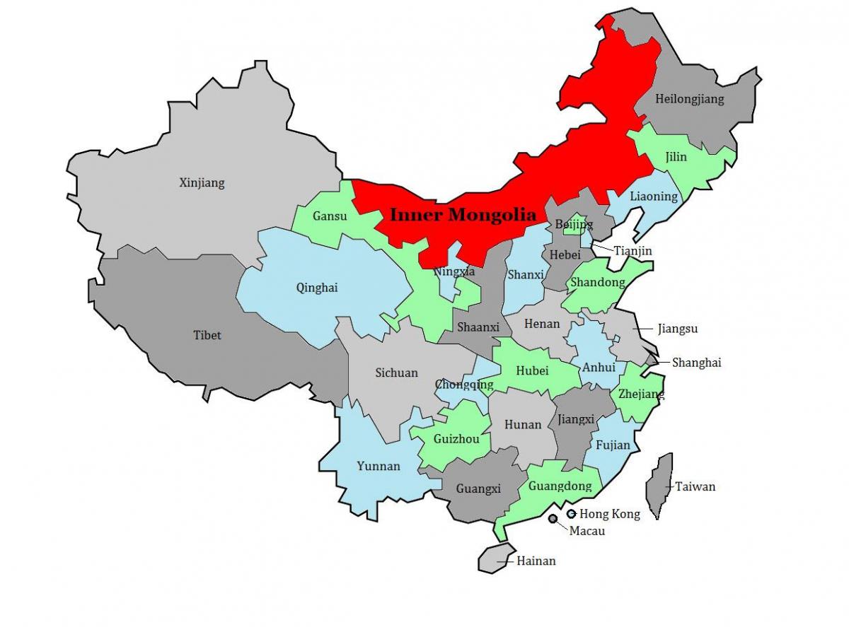 karta över Mongoliet regionen