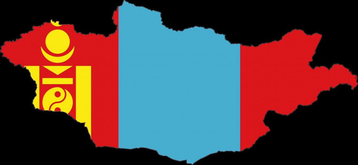 karta över Mongoliets flagga