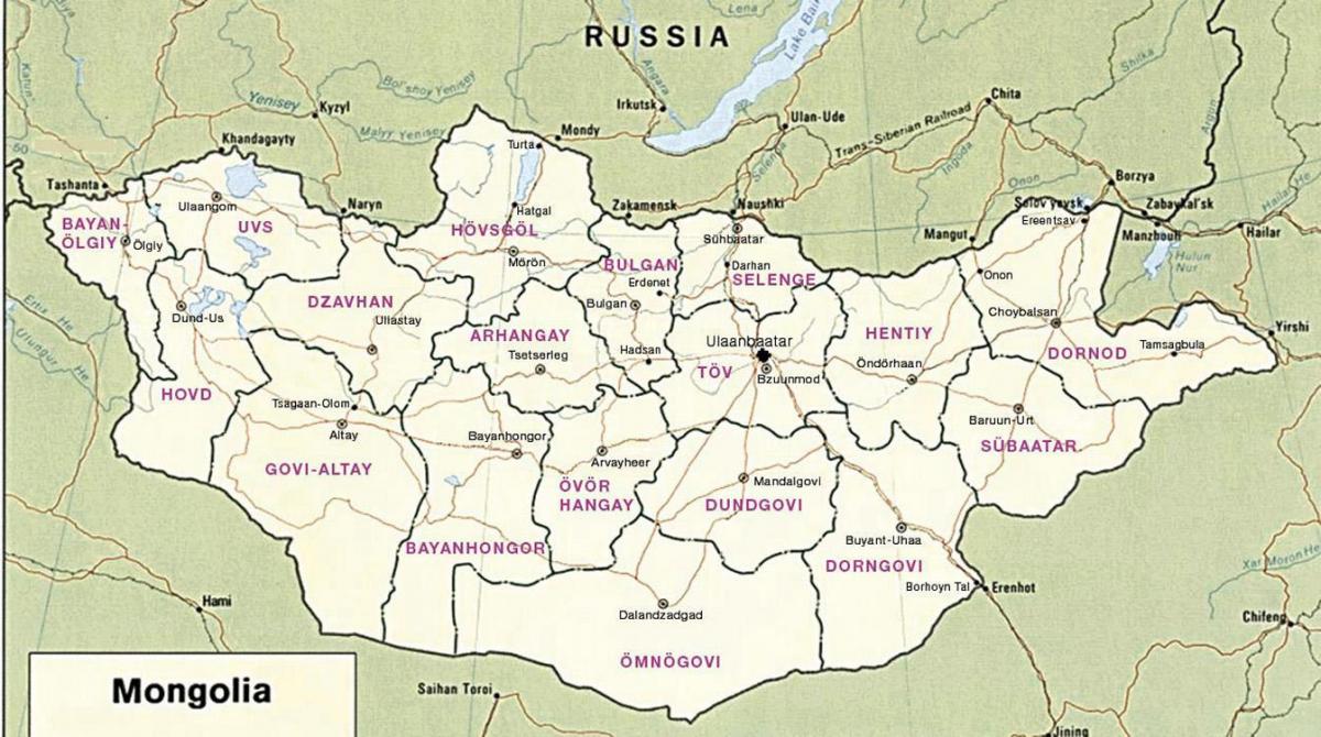 karta över mongoliska stäppen