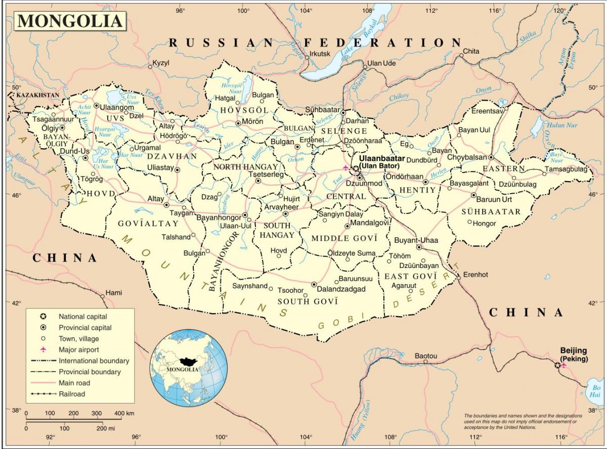 Mongoliet land karta
