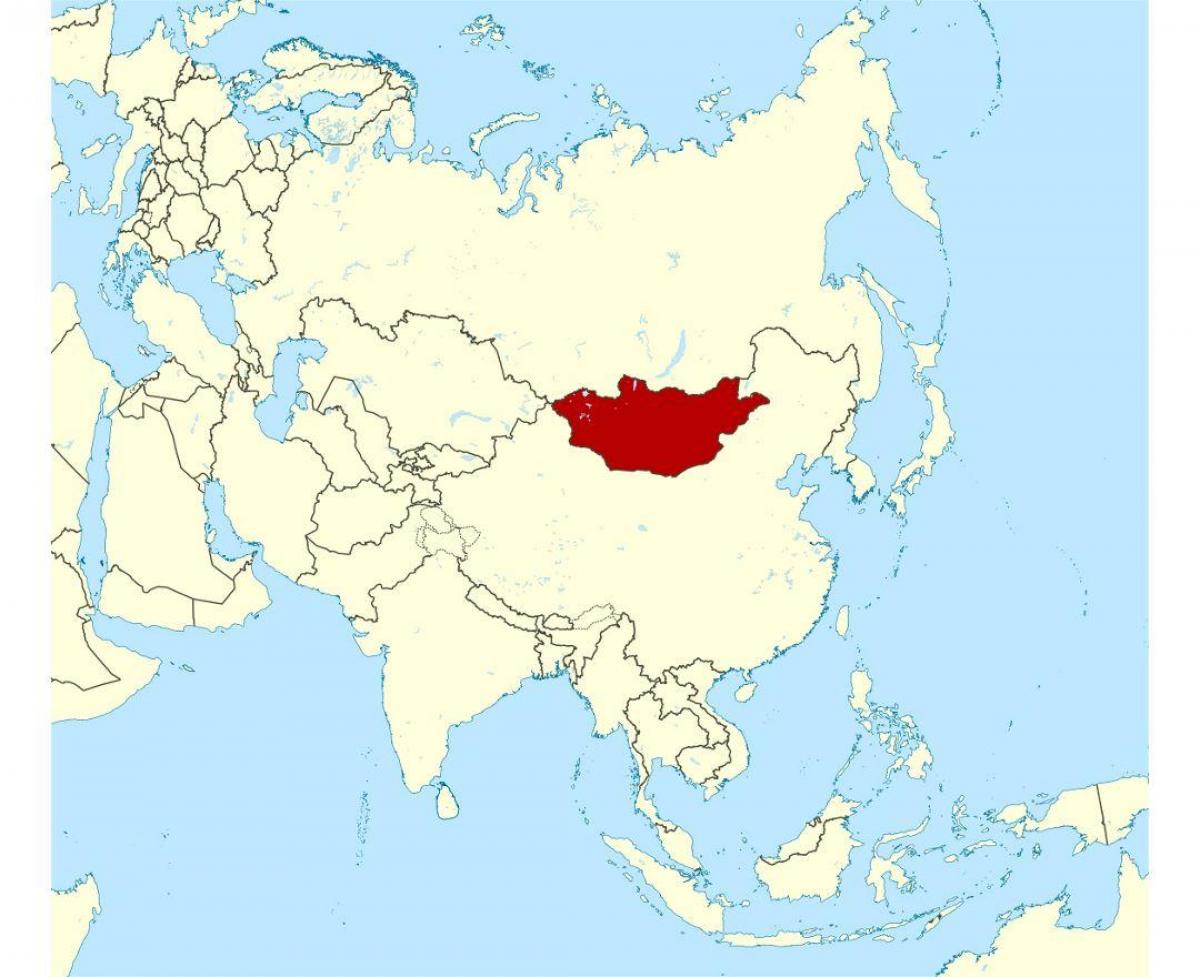 läge Mongoliet i världen karta