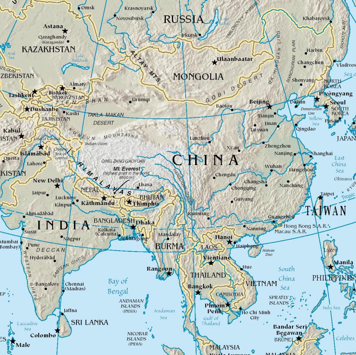 Mongoliska högplatån karta läge