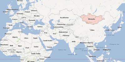 Karta över Mongoliet karta asien