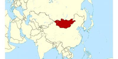 Läge Mongoliet i världen karta