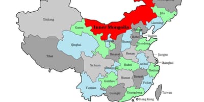 Karta över Mongoliet regionen