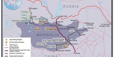 Mongoliska järnvägen karta