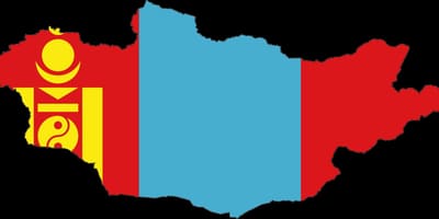 Karta över Mongoliets flagga