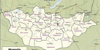 Karta över mongoliska stäppen